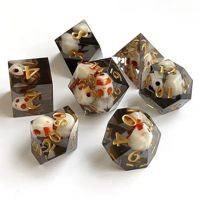 Praktische natürliches Harz RPG-Würfel stellten haltbaren Leichtgewichtler ein