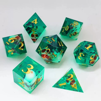 Praktische natürliches Harz RPG-Würfel stellten haltbaren Leichtgewichtler ein