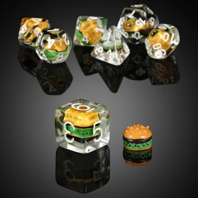 Custom Polyhedral DND Würfel Set Hamburger Gaming Für RPG Rollenspiele Tischspiele
