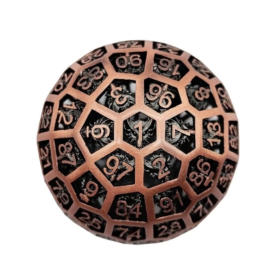 Hollow 100 Metal Dice Coc Lauf-Gruppe Brettspiel Dnd Riese Big