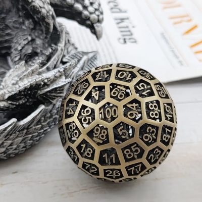 Hollow 100 Metal Dice Coc Lauf-Gruppe Brettspiel Dnd Riese Big