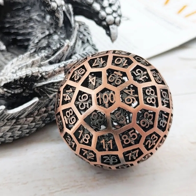 Hollow 100 Metal Dice Coc Lauf-Gruppe Brettspiel Dnd Riese Big