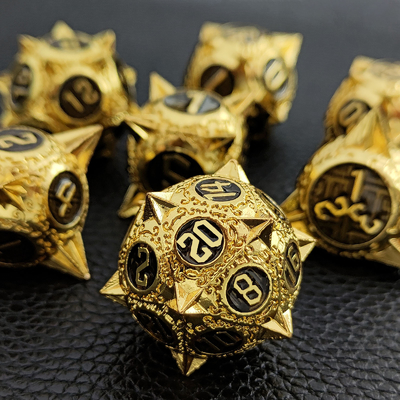TRPG 16 mm Polyfront DND Metallwürfel mehrfarbiger Meteor Hammer