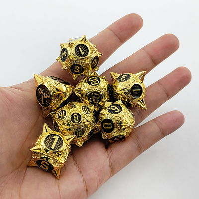 TRPG 16 mm Polyfront DND Metallwürfel mehrfarbiger Meteor Hammer