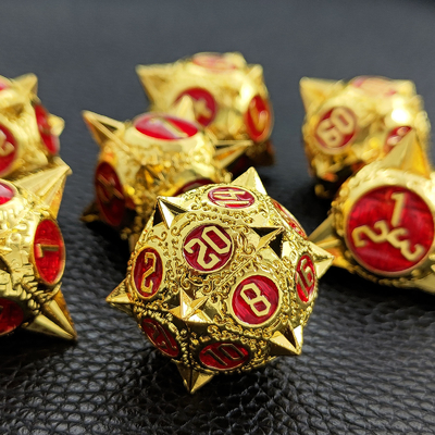 TRPG 16 mm Polyfront DND Metallwürfel mehrfarbiger Meteor Hammer