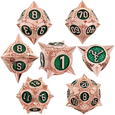 TRPG 16 mm Polyfront DND Metallwürfel mehrfarbiger Meteor Hammer