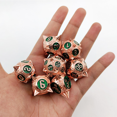 TRPG 16 mm Polyfront DND Metallwürfel mehrfarbiger Meteor Hammer