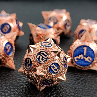 TRPG 16 mm Polyfront DND Metallwürfel mehrfarbiger Meteor Hammer
