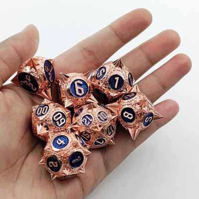 TRPG 16 mm Polyfront DND Metallwürfel mehrfarbiger Meteor Hammer