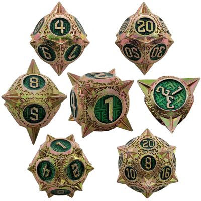 TRPG 16 mm Polyfront DND Metallwürfel mehrfarbiger Meteor Hammer
