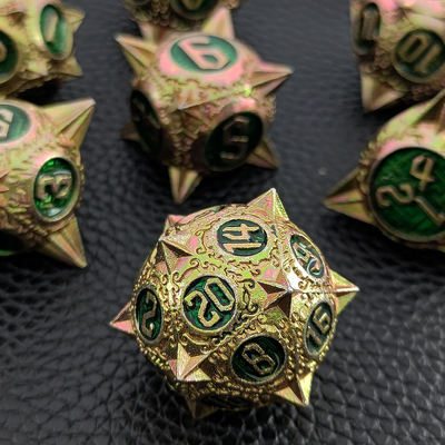 TRPG 16 mm Polyfront DND Metallwürfel mehrfarbiger Meteor Hammer