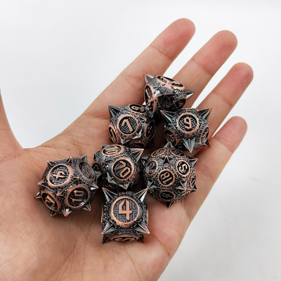 Retro Kupfer Meteor Hammer Metall Würfel Drache und Dungeon DND RPG D20