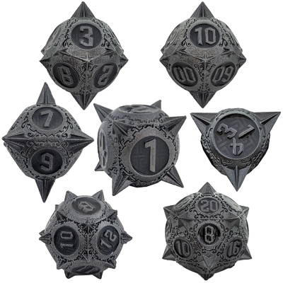 Retro Kupfer Meteor Hammer Metall Würfel Drache und Dungeon DND RPG D20