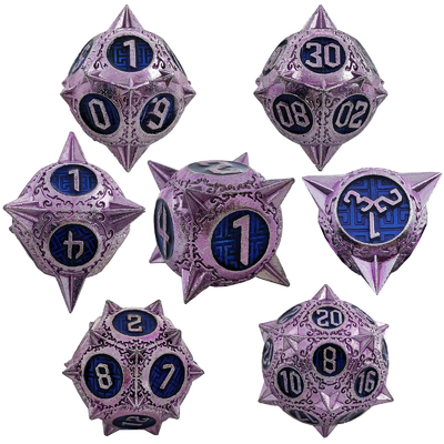 Dauerhafte Polyeder-Metall-RPG-Tanz-Set Drache und Dungeon 16mm Funkeln