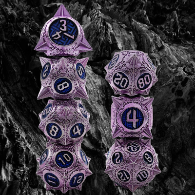 Dauerhafte Polyeder-Metall-RPG-Tanz-Set Drache und Dungeon 16mm Funkeln
