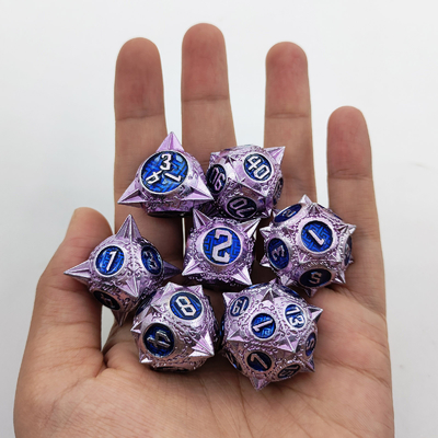 Dauerhafte Polyeder-Metall-RPG-Tanz-Set Drache und Dungeon 16mm Funkeln