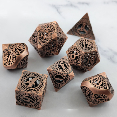 Zurück zum Metall Würfel Set Kusalukono Multi-Facial COC DND RPG Würfel