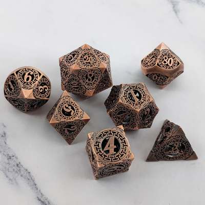 Zurück zum Metall Würfel Set Kusalukono Multi-Facial COC DND RPG Würfel