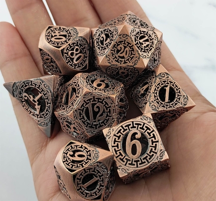 Zurück zum Metall Würfel Set Kusalukono Multi-Facial COC DND RPG Würfel
