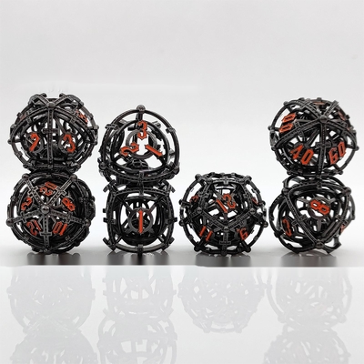 Klang Perle RPG Metall Hohl Würfel Set DND Cisu 16mm glatt