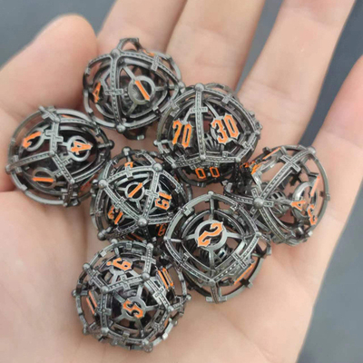 Klang Perle RPG Metall Hohl Würfel Set DND Cisu 16mm glatt