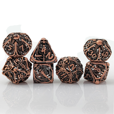 Schädel Metall Hohl Würfel Set DND Dungeons And Dragons Polyeder RPG Hohl Digital