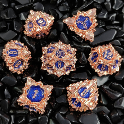 Lotus Metall Würfel Set DND Dungeons And Dragons TRPG Polyhedral COC D6 Brettspiel
