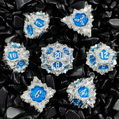 Lotus Metall Würfel Set DND Dungeons And Dragons TRPG Polyhedral COC D6 Brettspiel
