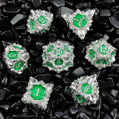 Lotus Metall Würfel Set DND Dungeons And Dragons TRPG Polyhedral COC D6 Brettspiel