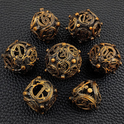 Longkong Circle Metall Würfel Set DND Dungeon und Multi-Noodle RPG Schachbrett Spiel