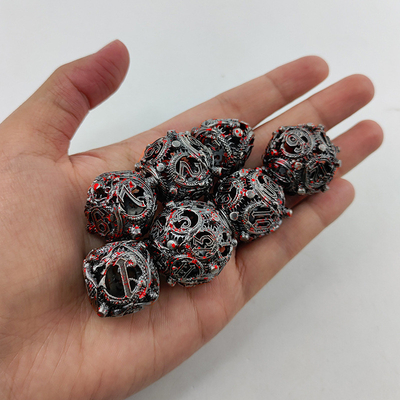 Longkong Circle Metall Würfel Set DND Dungeon und Multi-Noodle RPG Schachbrett Spiel