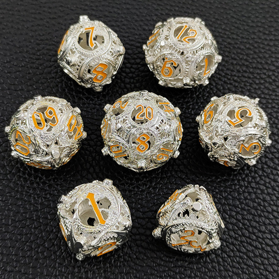 Longkong Circle Metall Würfel Set DND Dungeon und Multi-Noodle RPG Schachbrett Spiel