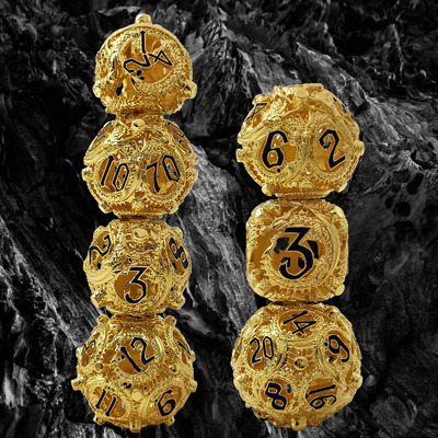 Longkong Circle Metall Würfel Set DND Dungeon und Multi-Noodle RPG Schachbrett Spiel