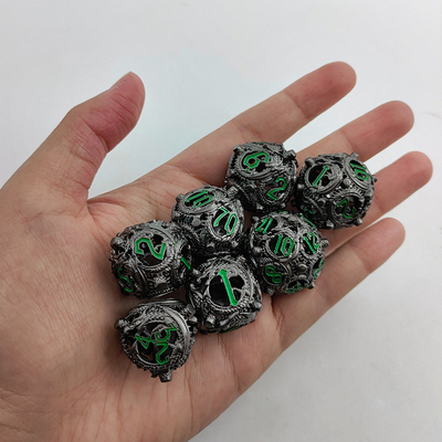 Longkong Circle Metall Würfel Set DND Dungeon und Multi-Noodle RPG Schachbrett Spiel