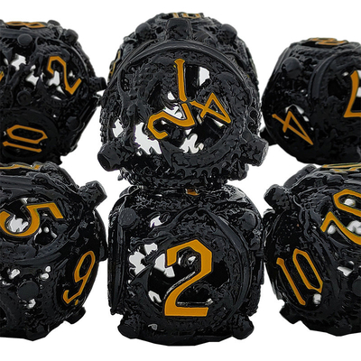 Longkong Circle Metall Würfel Set DND Dungeon und Multi-Noodle RPG Schachbrett Spiel