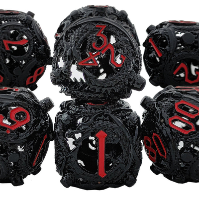 Longkong Circle Metall Würfel Set DND Dungeon und Multi-Noodle RPG Schachbrett Spiel