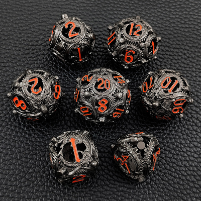 Longkong Circle Metall Würfel Set DND Dungeon und Multi-Noodle RPG Schachbrett Spiel