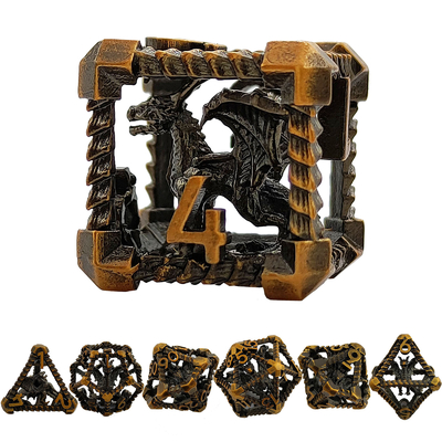 Hohl Multi-Noodle Metall Würfel Fliegender Drache Dungeon und Drache DND