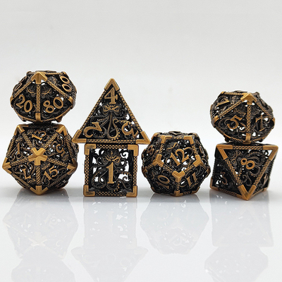 Octopus Hollow Metal Multiface Würfel Set Budemen Dungeon und Drachen DND