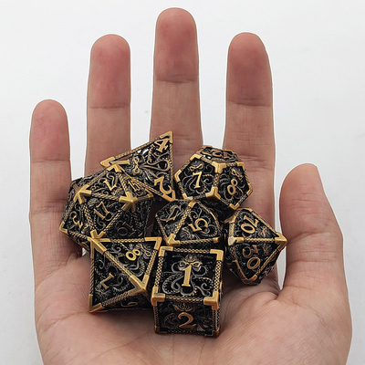 Octopus Hollow Metal Multiface Würfel Set Budemen Dungeon und Drachen DND