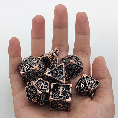 Octopus Hollow Metal Multiface Würfel Set Budemen Dungeon und Drachen DND