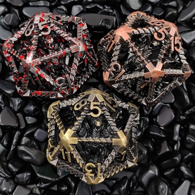 20 Seiten Metall Hohl Würfel D20 Große DND Polyeder RPG Dungeons And Dragons