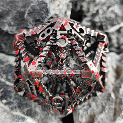 20 Seiten Metall Hohl Würfel D20 Große DND Polyeder RPG Dungeons And Dragons