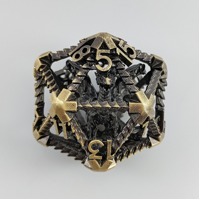 20 Seiten Metall Hohl Würfel D20 Große DND Polyeder RPG Dungeons And Dragons