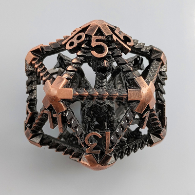 20 Seiten Metall Hohl Würfel D20 Große DND Polyeder RPG Dungeons And Dragons