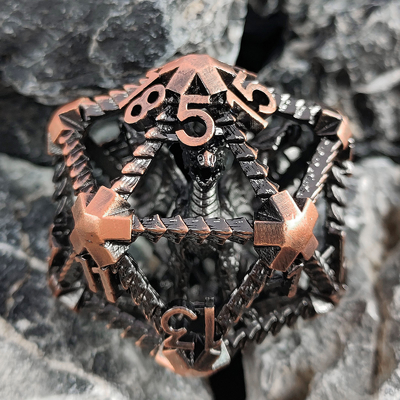 20 Seiten Metall Hohl Würfel D20 Große DND Polyeder RPG Dungeons And Dragons