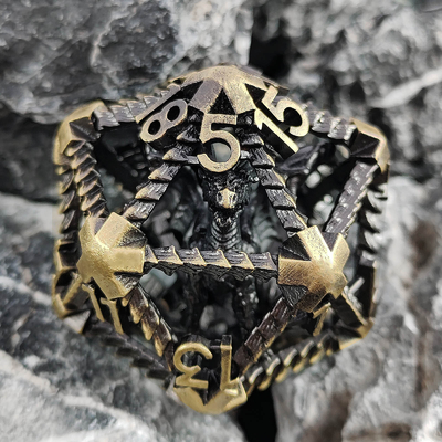 20 Seiten Metall Hohl Würfel D20 Große DND Polyeder RPG Dungeons And Dragons