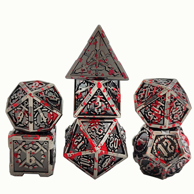 Schwert Metall RPG Würfel Hand poliert Cruzu Dungeon und lange DND#