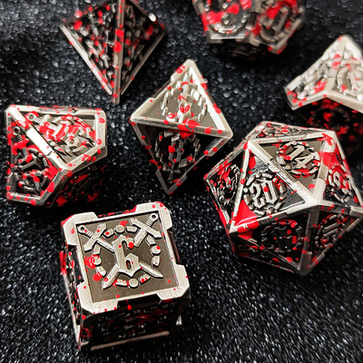 Schwert Metall RPG Würfel Hand poliert Cruzu Dungeon und lange DND#