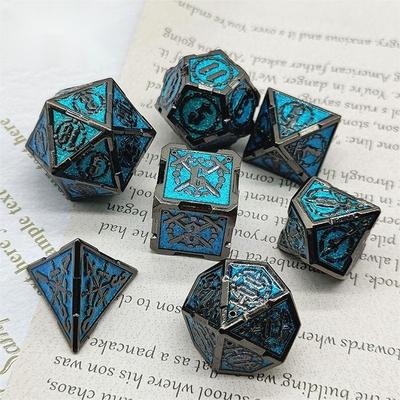 Schwert Metall RPG Würfel Hand poliert Cruzu Dungeon und lange DND#